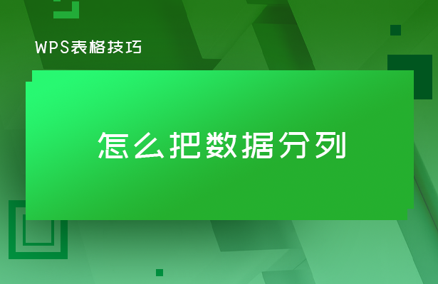 怎么把数据分列