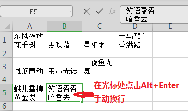 点击Alt+Enter手动换行
